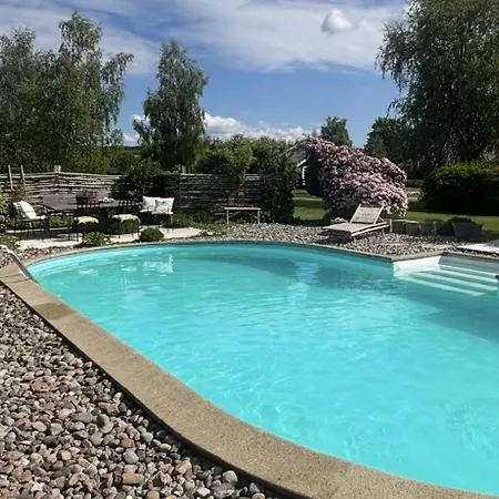 Beautiful Log House With A Pool In South Funen Dom wakacyjny Vester-Skerninge